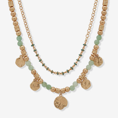 a.n.a Gold Tone Gold Tone 22 Inch Strand Necklace