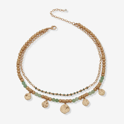 a.n.a Gold Tone Gold Tone 22 Inch Strand Necklace