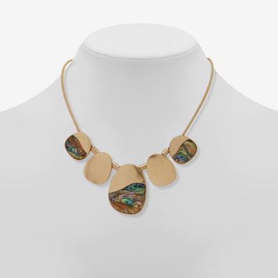 a.n.a Gold Tone Womens Gold Tone 16 Inch Collar Necklace