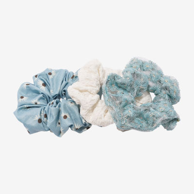 Arizona 3-pc. Light Blue Floral Hair Ties