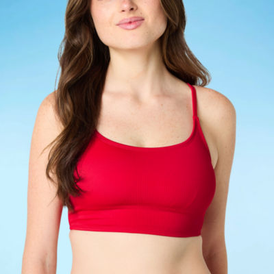 Decree Womens Neon Textured Juniors Bralette Bikini Swimsuit Top