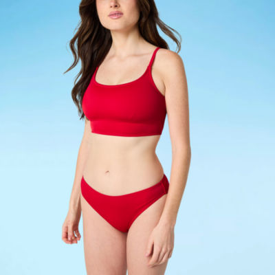 Decree Womens Neon Textured Juniors Bralette Bikini Swimsuit Top