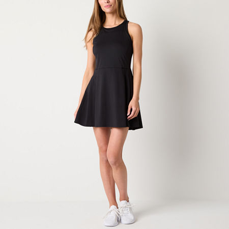 Xersion Womens Sleeveless Active Tennis Dress, Small, Black