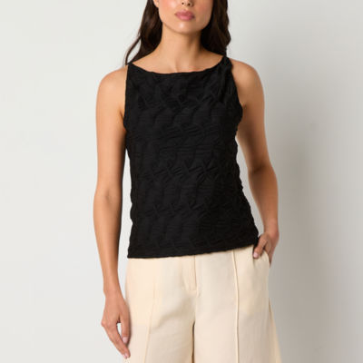 Worthington Womens Straight Neck Blouse