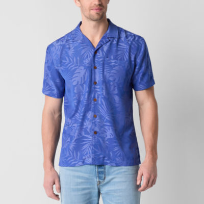 St. John's Bay Button-Down Mens Short Sleeve Camp Shirt
