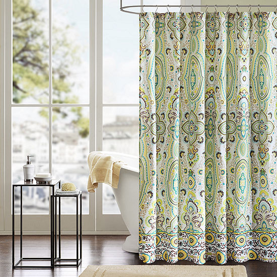 Intelligent Design Ellie Printed Shower Curtain , Color: Green - JCPenney