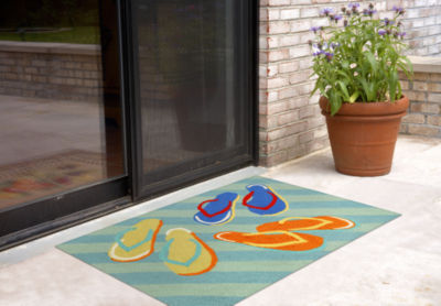 Liora Manne Frontporch Flip Flops Indoor/Outdoor Runner Rug