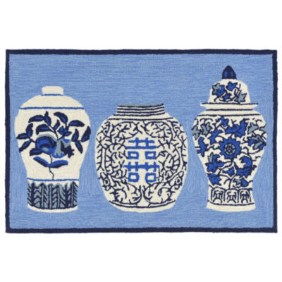 Liora Manne Frontporch Ginger Jars Indoor/OutdoorRunner Rug