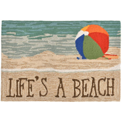 Liora Manne Frontporch Life's A Beach Indoor/Outdoor Runner Rug