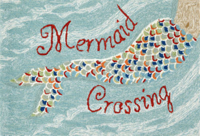 Liora Manne Frontporch Mermaid Crossing Indoor/Outdoor Runner Rug