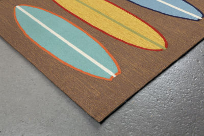 Liora Manne Frontporch Surfboards Indoor/Outdoor Runner Rug