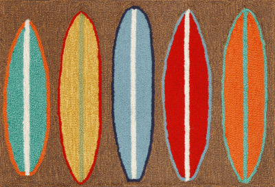 Liora Manne Frontporch Surfboards Indoor/Outdoor Runner Rug