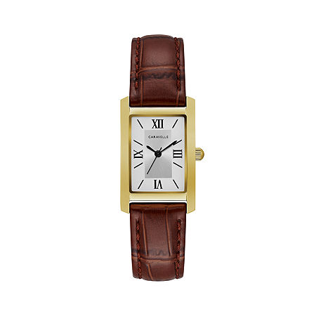 Caravelle Designed By Bulova Womens Brown Leather Strap Watch 44l234, One Size -  25502360018