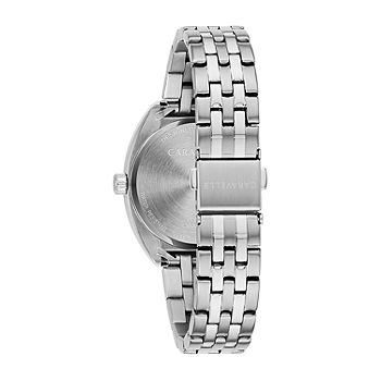 Caravelle Designed By Bulova Womens Silver Tone Stainless Steel