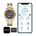 iTouch Connected for Women: Crystal Case with Gold Metal Strap Hybrid Smartwatch (32mm) 13887G-51-B27