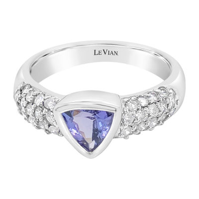 LIMITED QUANTITIES! Le Vian Grand Sample Sale™ Sale Ring featuring 3/ CT. T.W. Blueberry Tanzanite® 1/ CT. T.W. set in 14K Vanilla Gold