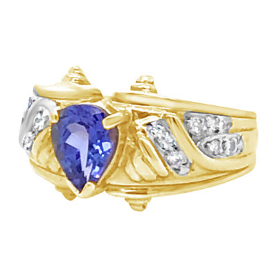 LIMITED QUANTITIES! Le Vian Grand Sample Sale™ Ring featuring 1 CT. T.W. Blueberry Tanzanite® 1/8 CT. T.W. set in 14K