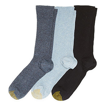 Gold Toe Non-Binding Wellness 3 Pair Crew Socks Womens - JCPenney