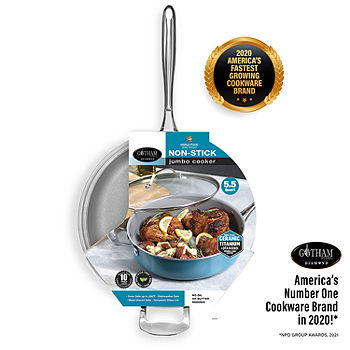 Gotham Steel Aqua Blue 3-qt. Nonstick Sauce Pan with Tempered Glass Lid,  Color: Ocean Blue - JCPenney