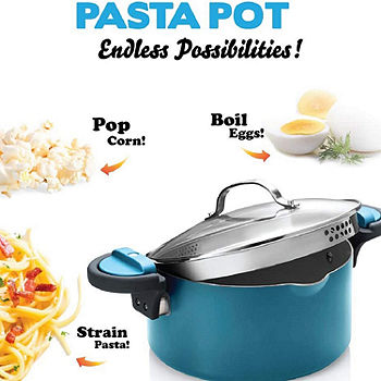 Gotham® Pasta Pot  The New Non-Stick Pasta Pot With Glass Lid and
