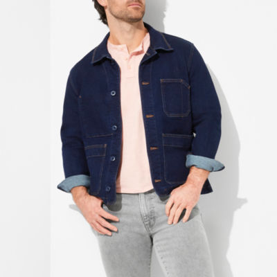 mutual weave Stretch Mens Denim Jacket, Color Ind Soft Rinse JCPenney