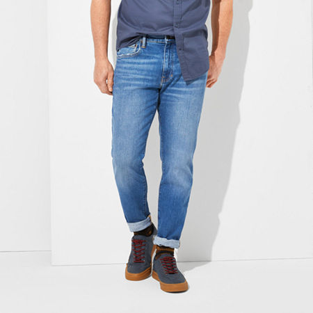 mutual weave Mens Stretch Fabric Tapered Leg Regular Fit Jean, 40 32, Blue