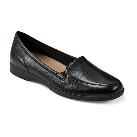 Easy Spirit Womens Devitt Round Toe Loafers, 6 Medium, Black