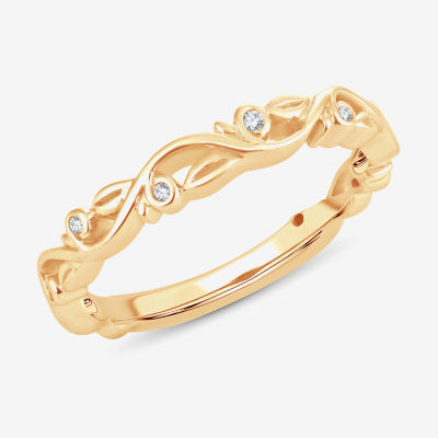 Diamond-Accent Wedding Band 10K or 14K Gold