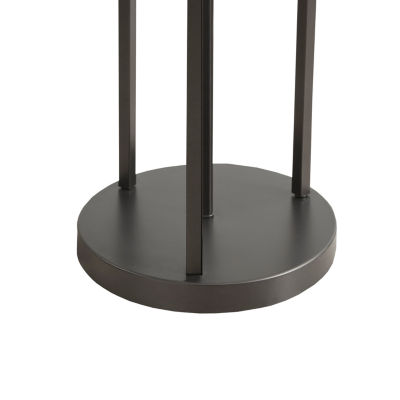 Martha Stewart Charlton Metal With Glass Shade Floor Lamp