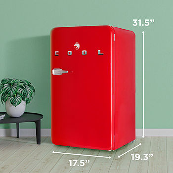 Nostalgia Coca-Cola 3.2 Cu. Ft. Refrigerator with Freezer, Red