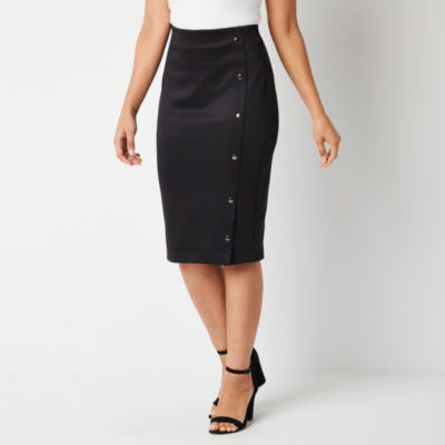 Bold Elements Womens Mid Rise Midi Pencil Skirt