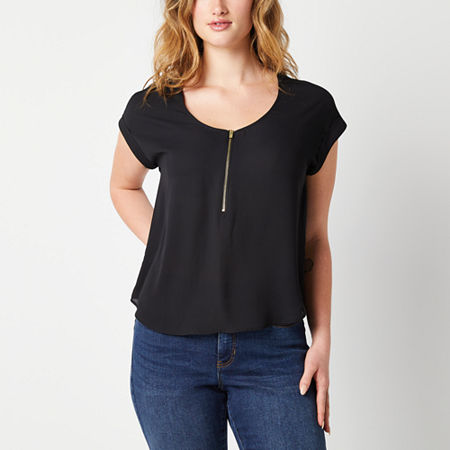  Bold Elements Womens Zip Front Blouse