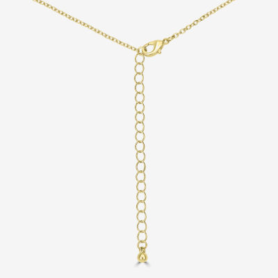 Bijoux Bar Delicates Gold Tone Glass 18 Inch Cable Moon Star Y Necklace