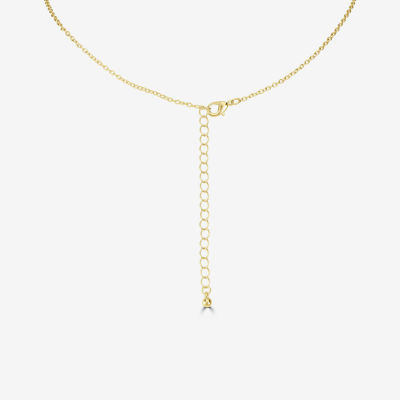 Bijoux Bar Delicates Gold Tone Glass 18 Inch Cable Moon Pendant Necklace