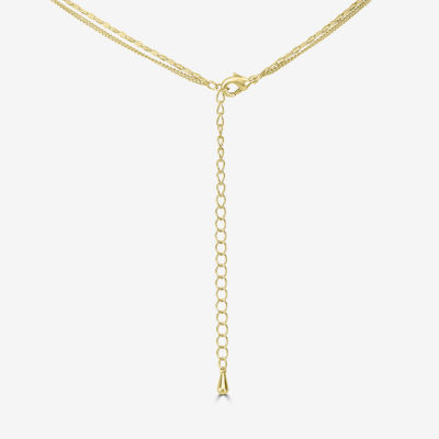 Bijoux Bar Delicates Gold Tone Womens Glass 18 Inch Strand Necklace
