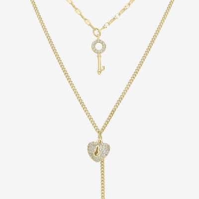 Bijoux Bar Gold Tone Glass Gold Tone Strand Necklace