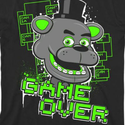 Big Kid Boys Crew Neck Short Sleeve Regular Fit Five Nights at Freddys Graphic T-Shirt