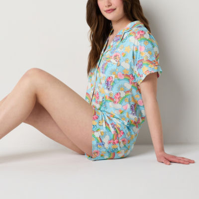 Womens Care Bears Juniors Short Sleeve 2-pc. Shorts Pajama Set
