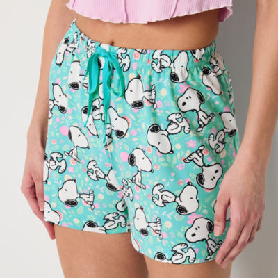 Snoopy Womens Juniors Pajama Shorts