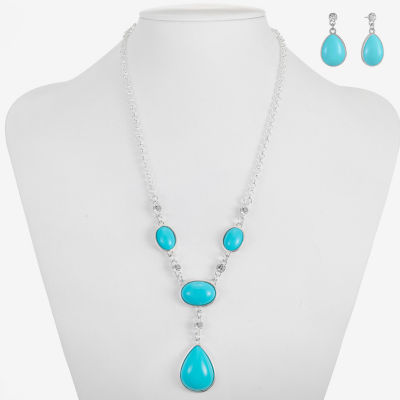 Liz Claiborne Y Necklace And Drop Earring 2-pc. Jewelry Set