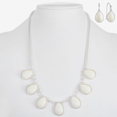 Liz Claiborne Collar Necklace And Drop Earring 2-pc. Jewelry Set