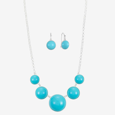 Liz Claiborne Collar Necklace And Drop Earring 2-pc. Jewelry Set