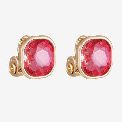 Monet Jewelry Button Glass Clip On Earrings