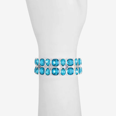 Monet Jewelry Thick Glass Stretch Bracelet