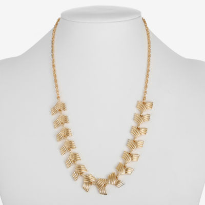 Monet Jewelry Gold Tone Textured Gold Tone Collar Necklace