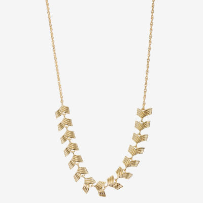 Monet Jewelry Gold Tone Textured Gold Tone Collar Necklace