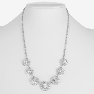 Monet Jewelry Timeless Silver Tone Womens 17 Inch Collar Necklace