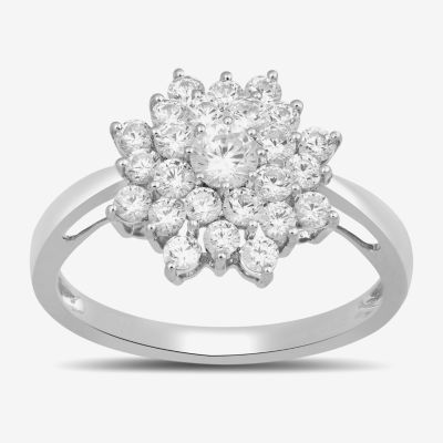 H-I / I2) Womens CT. T.W. Lab Grown White Diamond 10K Gold Cocktail Ring