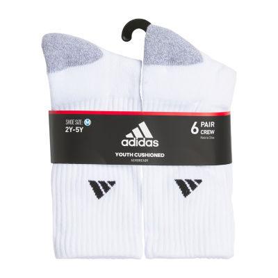 adidas Little & Big Boys 6 Pair Crew Socks