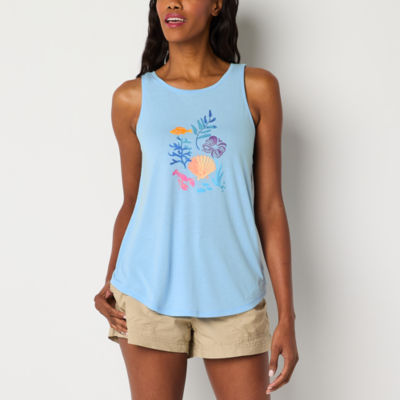 St. John's Bay Womens Crew Neck Sleeveless Tank Top